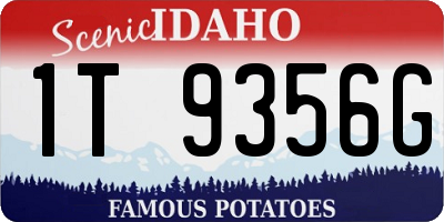 ID license plate 1T9356G