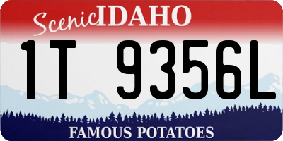 ID license plate 1T9356L