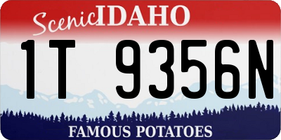 ID license plate 1T9356N