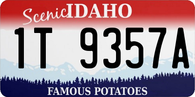 ID license plate 1T9357A