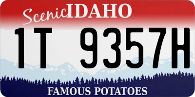 ID license plate 1T9357H