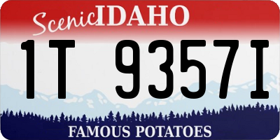ID license plate 1T9357I