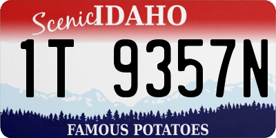ID license plate 1T9357N
