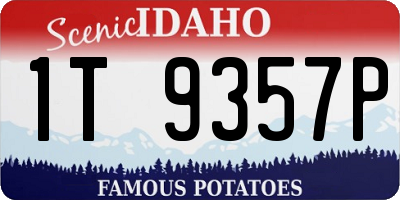 ID license plate 1T9357P