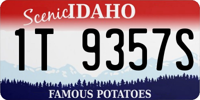 ID license plate 1T9357S