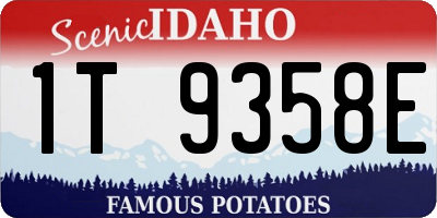 ID license plate 1T9358E