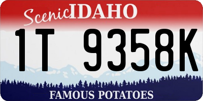 ID license plate 1T9358K