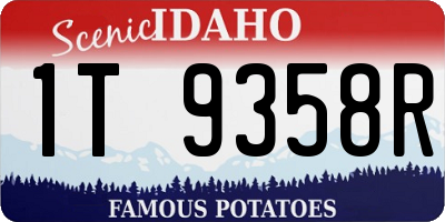 ID license plate 1T9358R