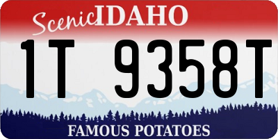 ID license plate 1T9358T