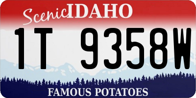 ID license plate 1T9358W