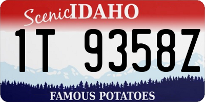ID license plate 1T9358Z