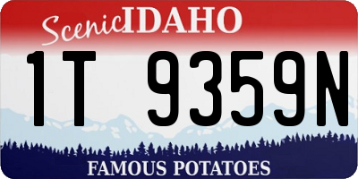 ID license plate 1T9359N