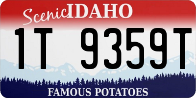 ID license plate 1T9359T
