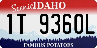 ID license plate 1T9360L