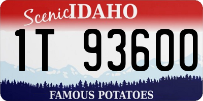 ID license plate 1T9360O