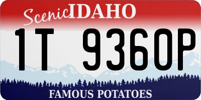 ID license plate 1T9360P