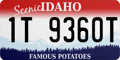 ID license plate 1T9360T