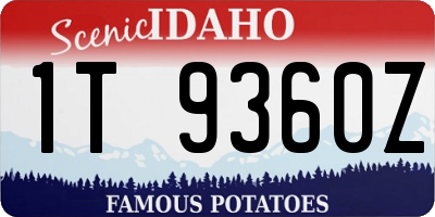 ID license plate 1T9360Z