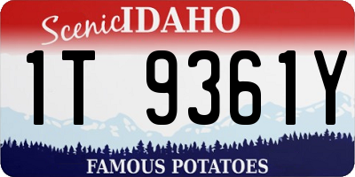 ID license plate 1T9361Y