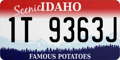 ID license plate 1T9363J
