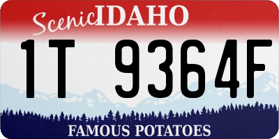 ID license plate 1T9364F