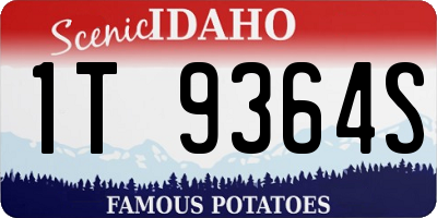 ID license plate 1T9364S