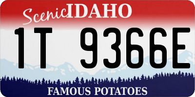 ID license plate 1T9366E