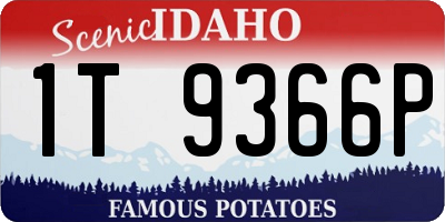 ID license plate 1T9366P