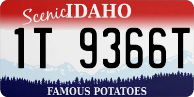 ID license plate 1T9366T