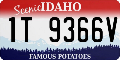 ID license plate 1T9366V