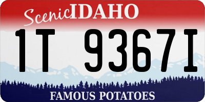 ID license plate 1T9367I