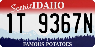 ID license plate 1T9367N