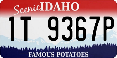 ID license plate 1T9367P