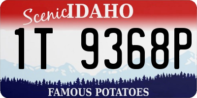 ID license plate 1T9368P