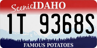 ID license plate 1T9368S