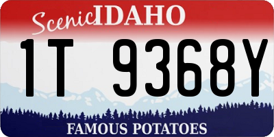 ID license plate 1T9368Y