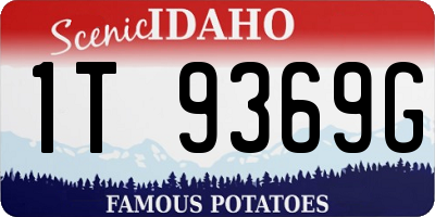ID license plate 1T9369G