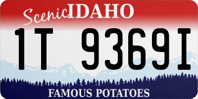 ID license plate 1T9369I
