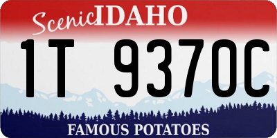ID license plate 1T9370C