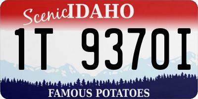 ID license plate 1T9370I