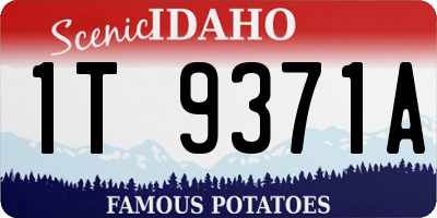ID license plate 1T9371A