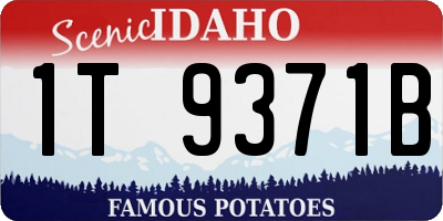 ID license plate 1T9371B