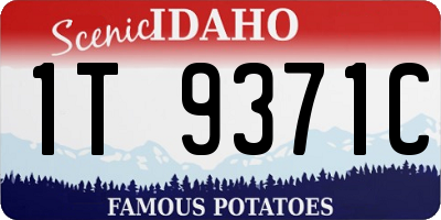 ID license plate 1T9371C