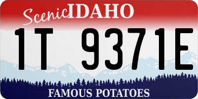ID license plate 1T9371E