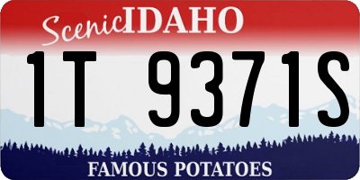 ID license plate 1T9371S