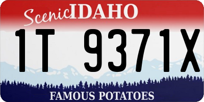 ID license plate 1T9371X