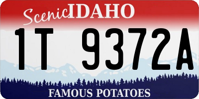 ID license plate 1T9372A