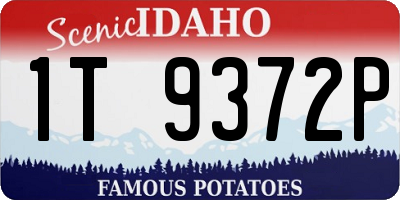 ID license plate 1T9372P