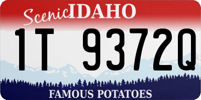 ID license plate 1T9372Q