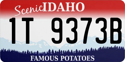 ID license plate 1T9373B